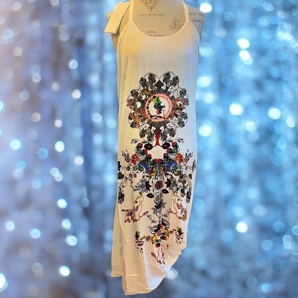 AKOK Anamika Khanna Women's Printed Silk Slipdress - Large - Picture 3 of 10